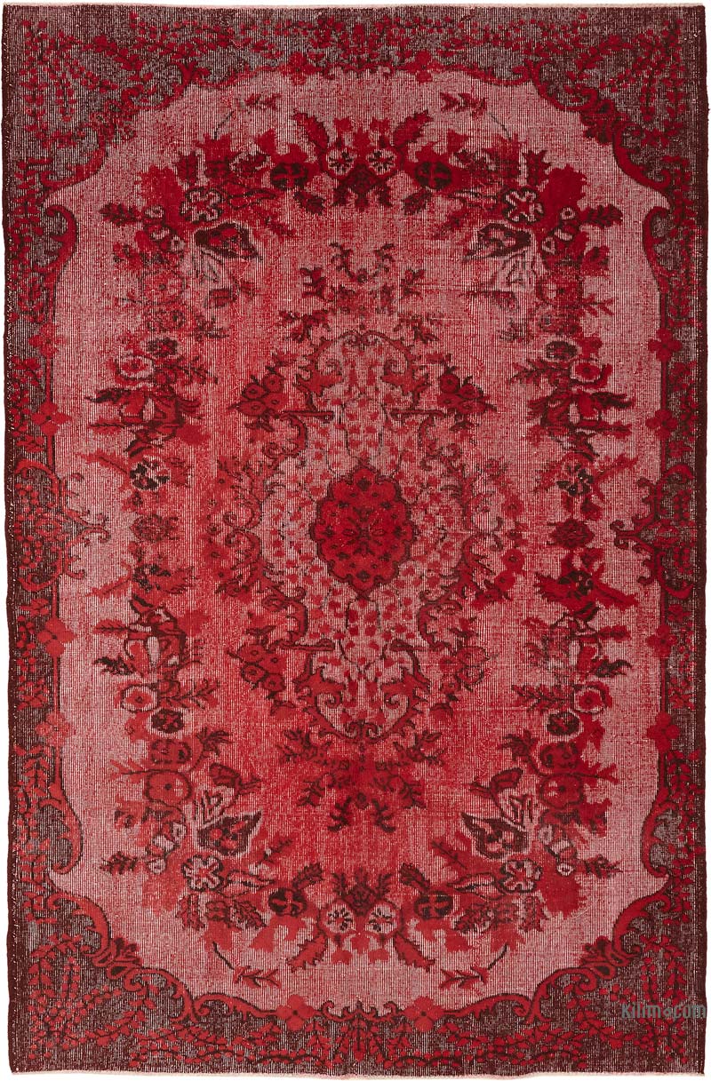 Alfombra Tallada a Mano Sobre Teñida - 180 cm x 278 cm - K0080781