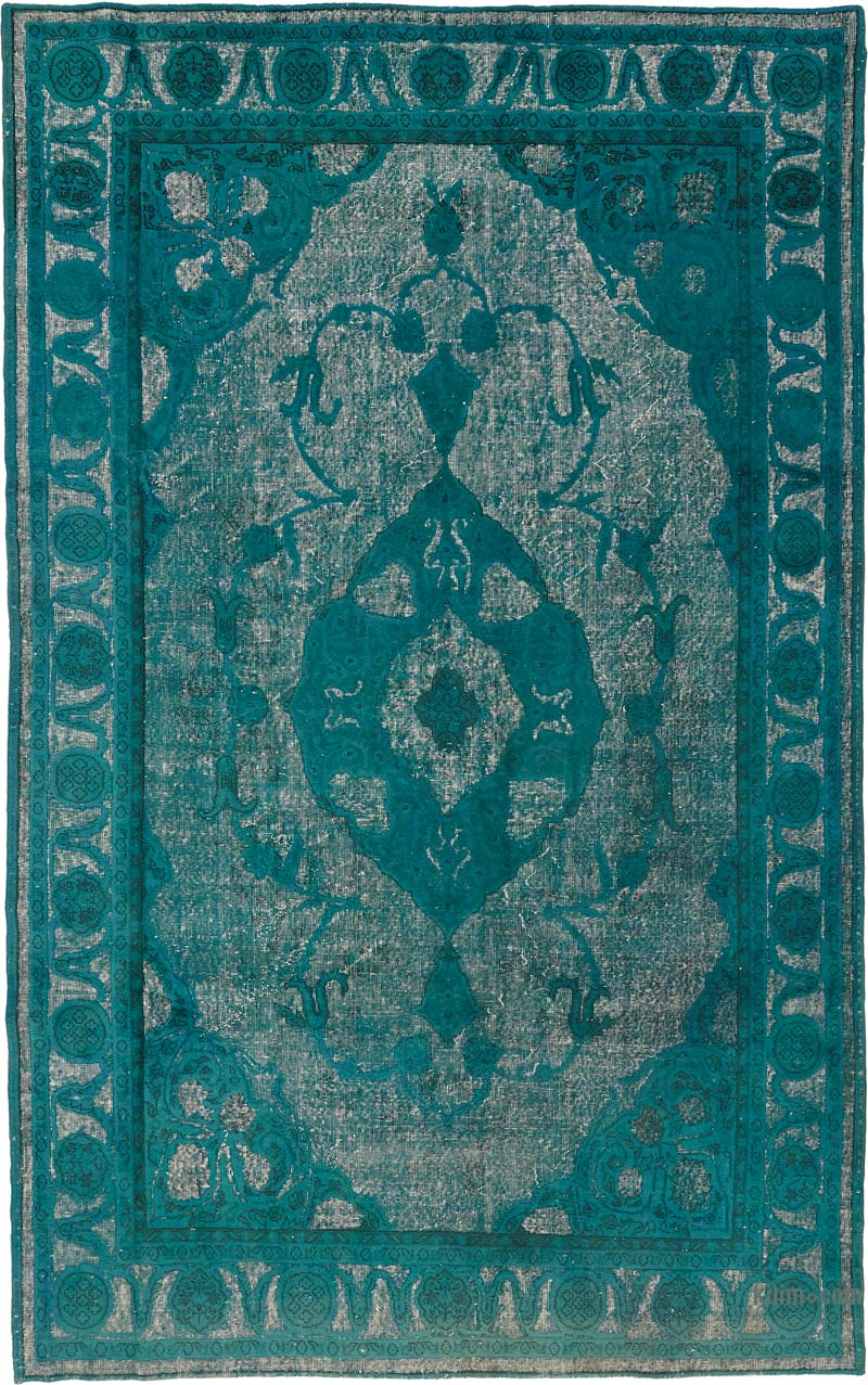 Hand Carved Over-Dyed Rug - 7' 4" x 11' 9" (88" x 141") - K0080785