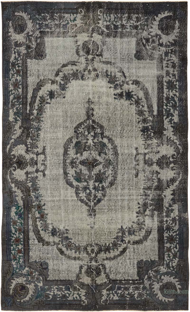Hand Carved Over-Dyed Rug - 5' 3" x 8' 8" (63" x 104") - K0080794