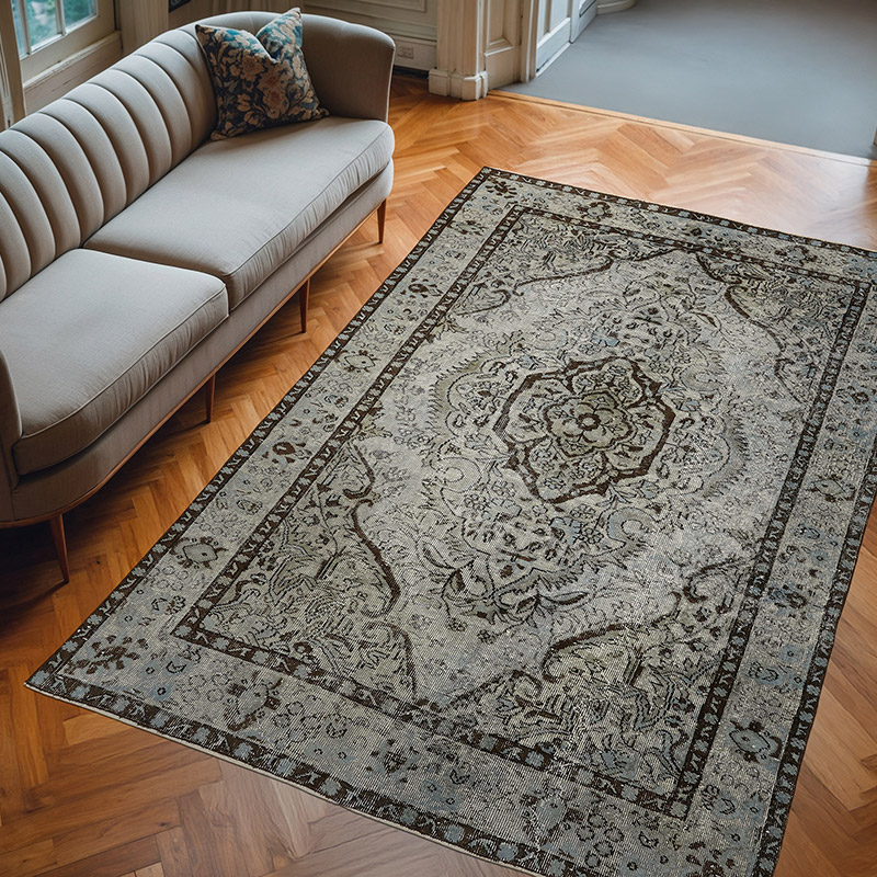 El Oyması Boyalı Halı - 181 cm x 270 cm - K0080796