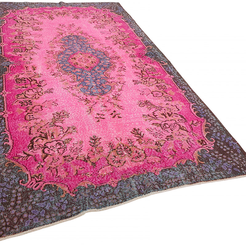 Hand Carved Over-Dyed Rug - 5' 1" x 9' 7" (61" x 115") - K0080800
