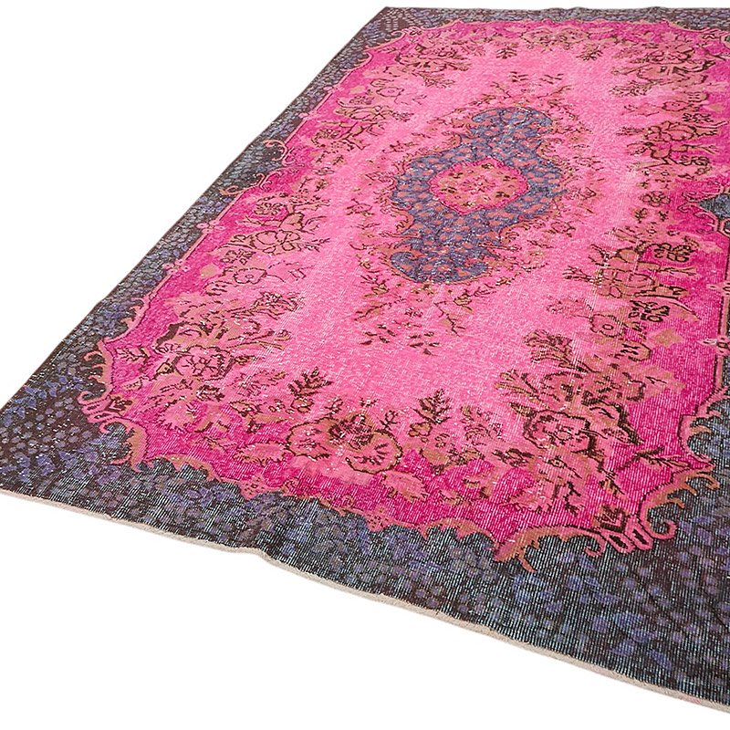 Hand Carved Over-Dyed Rug - 5' 1" x 9' 7" (61" x 115") - K0080800