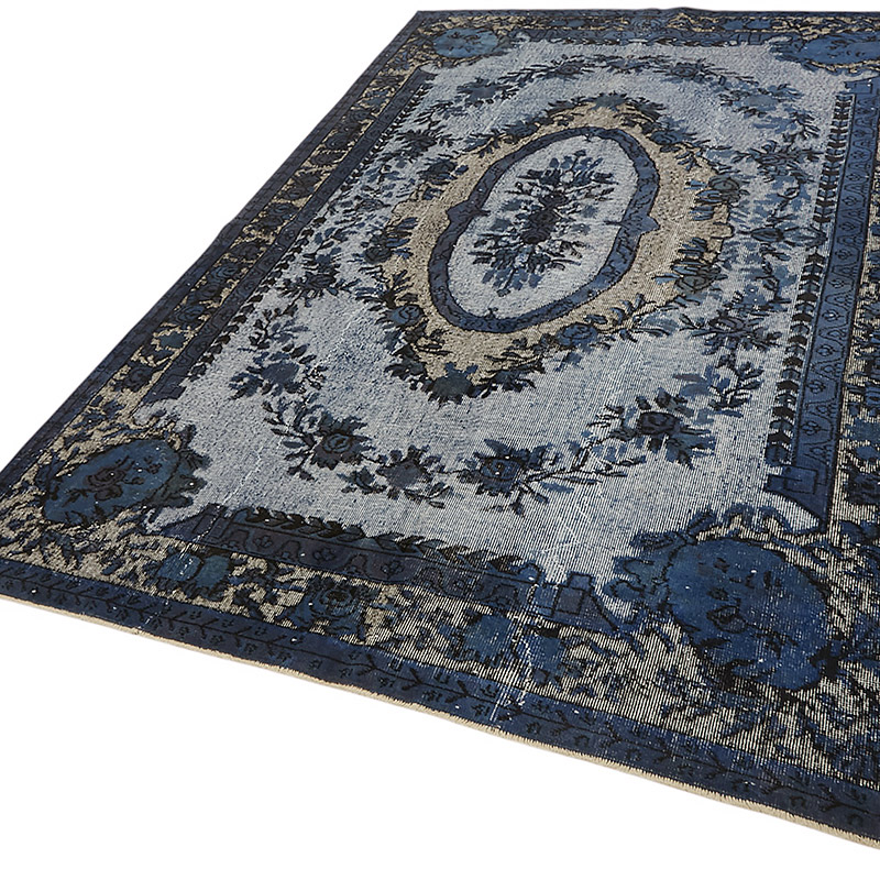 Hand Carved Over-Dyed Rug - 6' 2" x 10' 2" (74" x 122") - K0080805