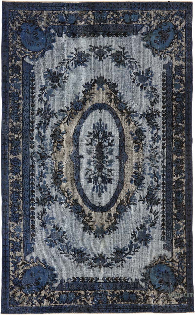 Hand Carved Over-Dyed Rug - 6' 2" x 10' 2" (74" x 122") - K0080805