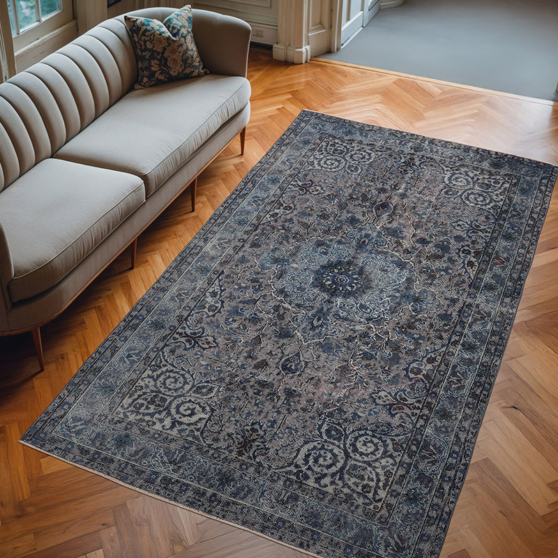 Hand Carved Over-Dyed Rug - 5' 5" x 8' 10" (65" x 106") - K0080808
