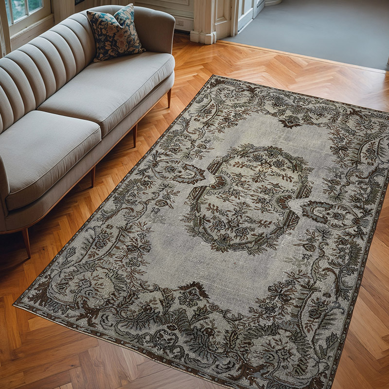 El Oyması Boyalı Halı - 174 cm x 272 cm - K0080811
