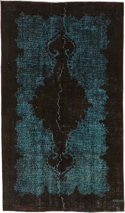Hand Carved Over-Dyed Rug - 4' 11" x 8' 4" (59" x 100")