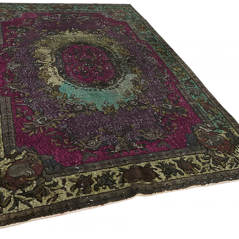Hand Carved Over-Dyed Rug - 6'  x 9' 8" (72" x 116") - K0080823
