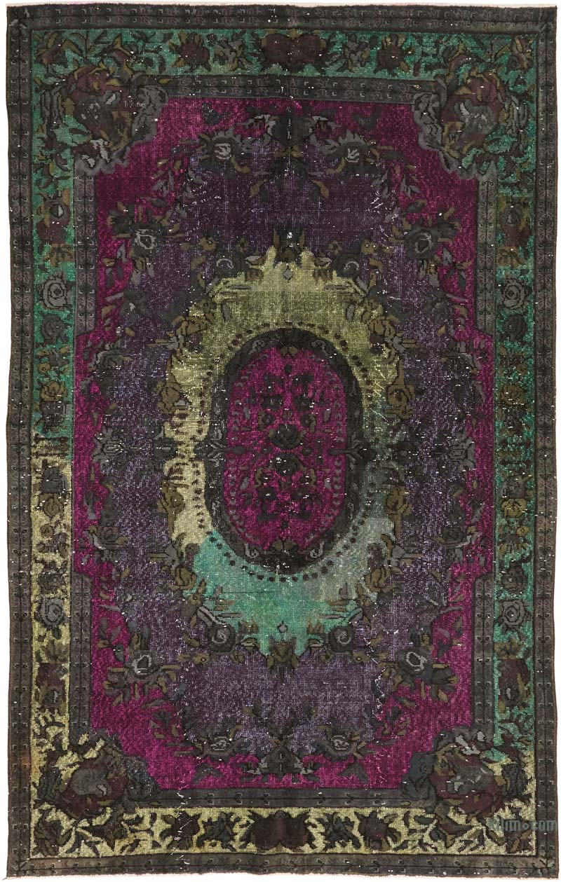 Hand Carved Over-Dyed Rug - 6'  x 9' 8" (72" x 116") - K0080823