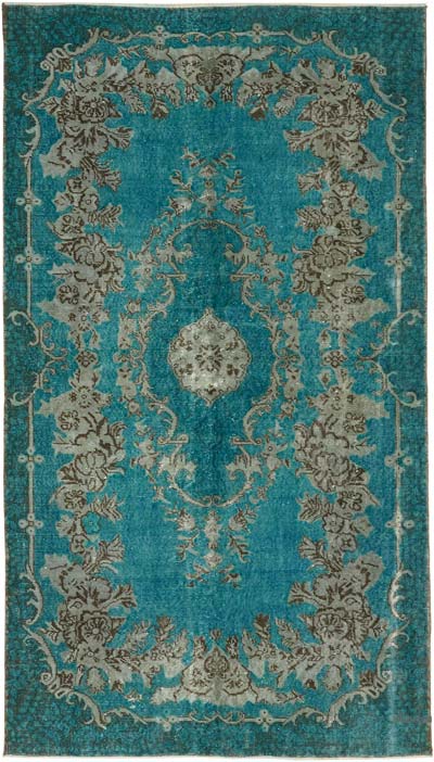 Hand Carved Over-Dyed Rug - 4' 10" x 8' 7" (58" x 103")