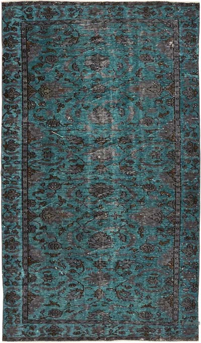 Hand Carved Over-Dyed Rug - 5' 4" x 9' 1" (64" x 109")