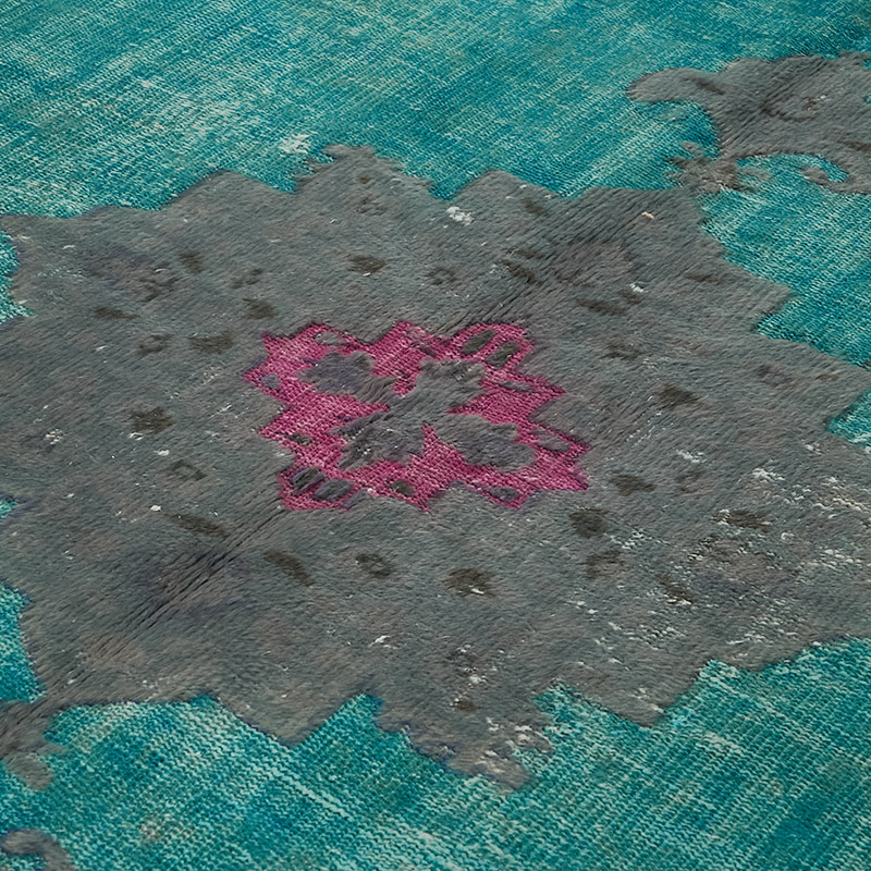 Hand Carved Over-Dyed Rug - 7' 1" x 10'  (85" x 120") - K0080827