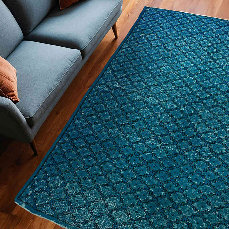 Alfombra Tallada a Mano Sobre Teñida - 210 cm x 268 cm - K0080831