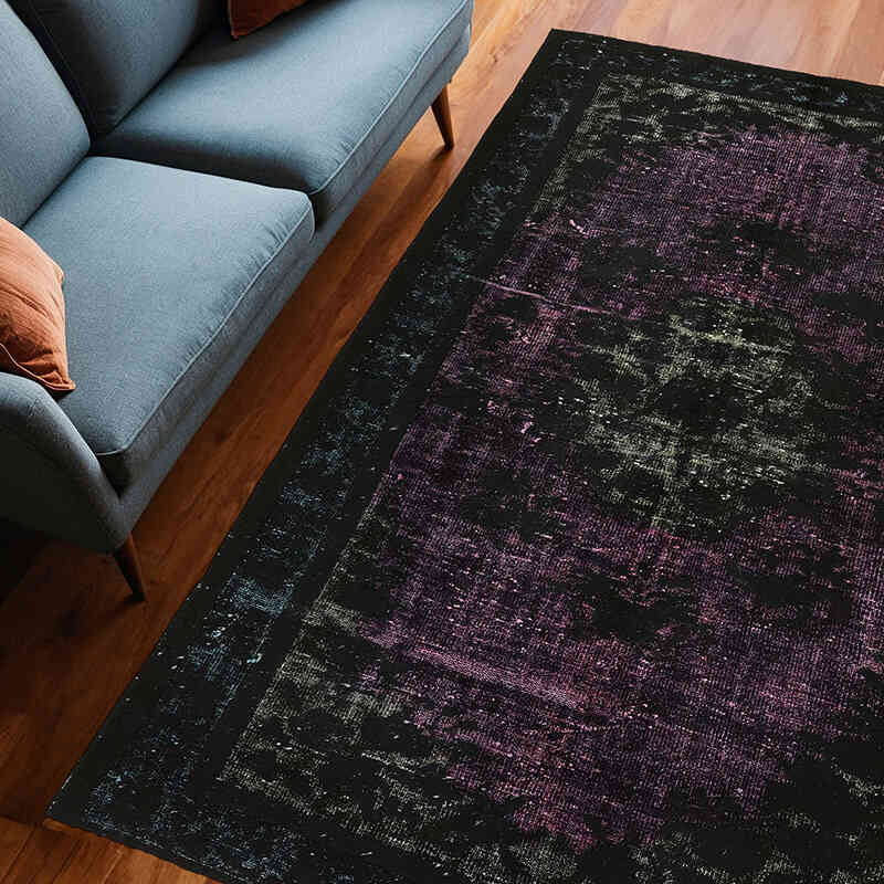 Hand Carved Over-Dyed Rug - 6'  x 8' 9" (72" x 105") - K0080835