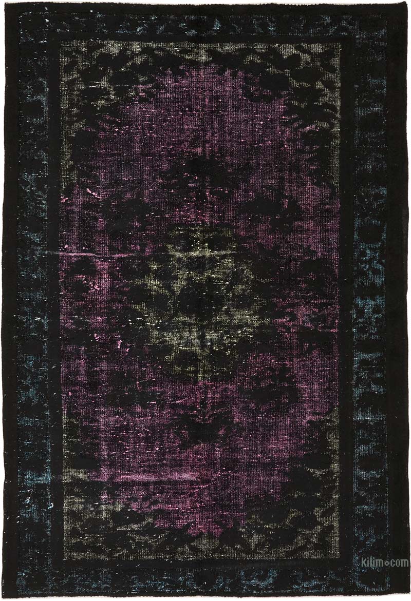 Hand Carved Over-Dyed Rug - 6'  x 8' 9" (72" x 105") - K0080835