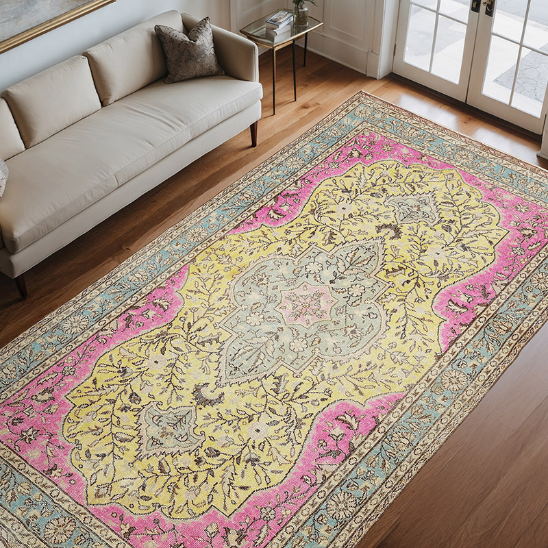 Alfombra Tallada a Mano Sobre Teñida - 190 cm x 327 cm - K0080840