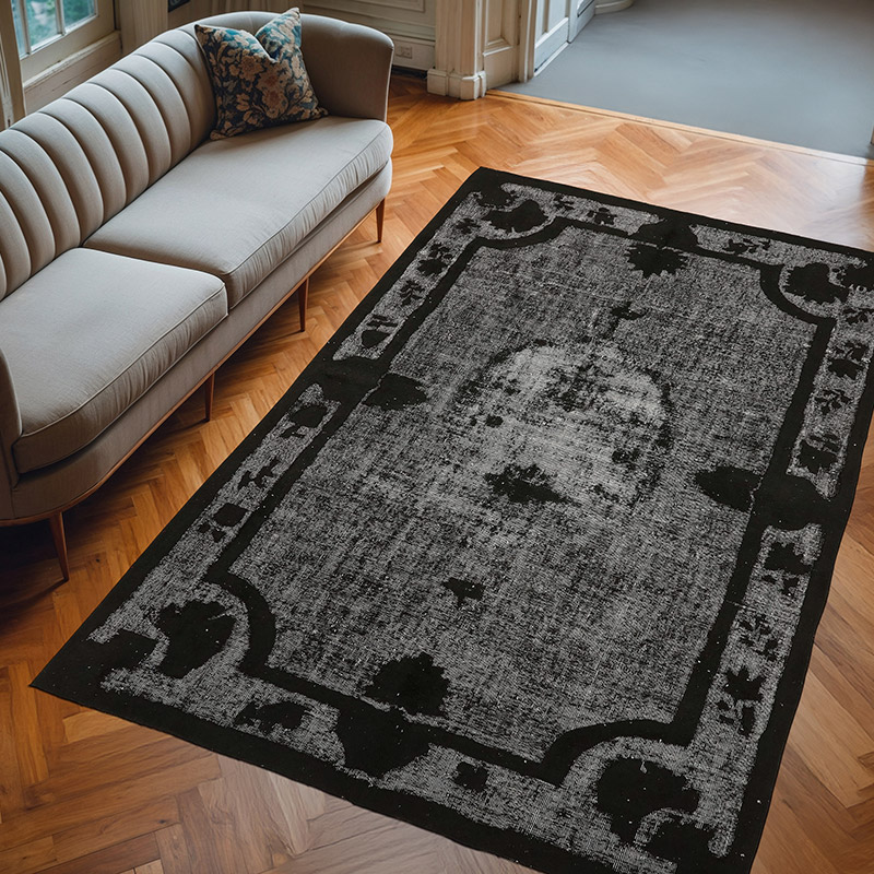 Hand Carved Over-Dyed Rug - 6' 9" x 10' 2" (81" x 122") - K0080844