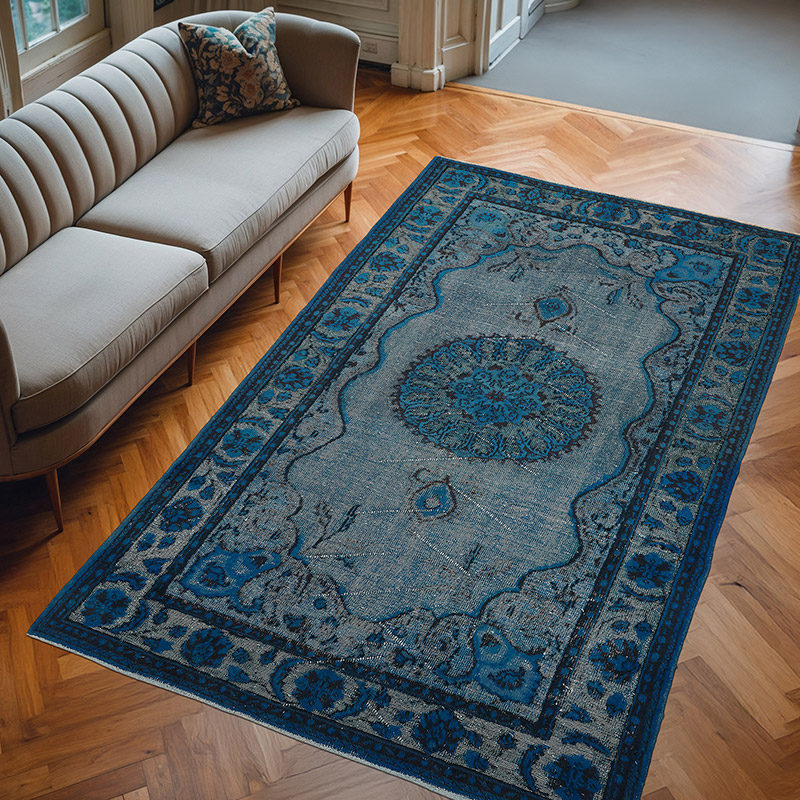 Alfombra Tallada a Mano Sobre Teñida - 188 cm x 304 cm - K0080851