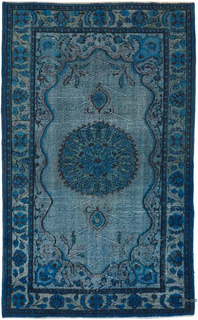 Hand Carved Over-Dyed Rug - 6' 2" x 10'  (74" x 120")