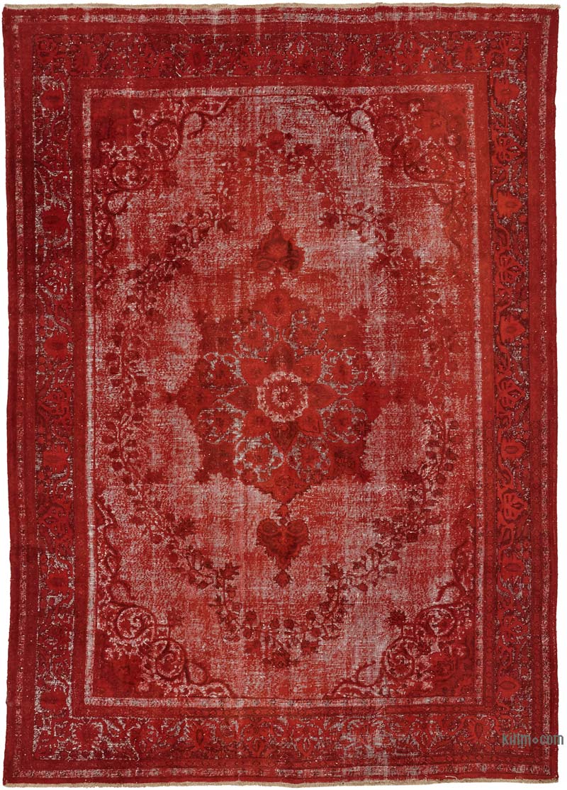 Hand Carved Over-Dyed Rug - 8' 10" x 12' 4" (106" x 148") - K0080853
