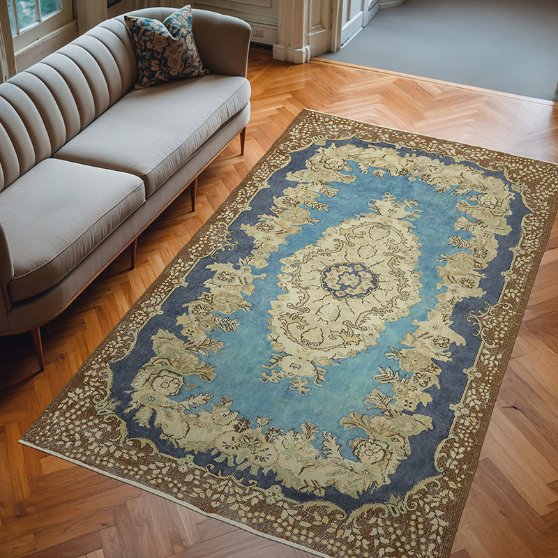 Hand Carved Over-Dyed Rug - 6'  x 9' 7" (72" x 115") - K0080854