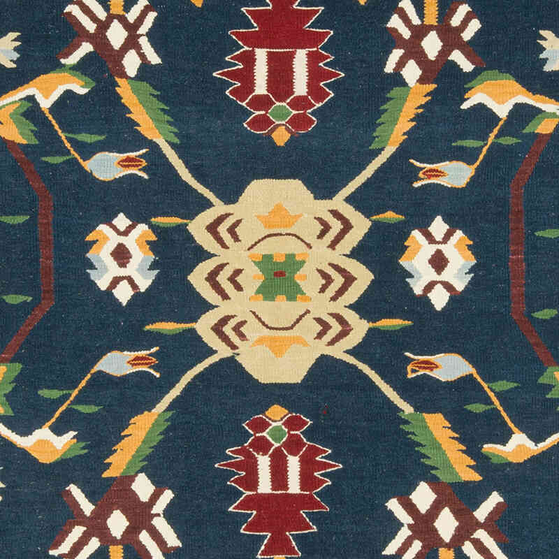 Blue New Handwoven Turkish Kilim Rug - K0080859