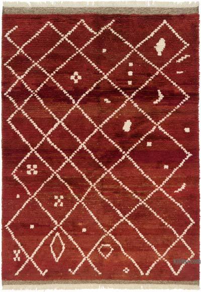 New Moroccan Style Hand-Knotted Tulu Rug - 6' 3" x 8' 11" (75" x 107")