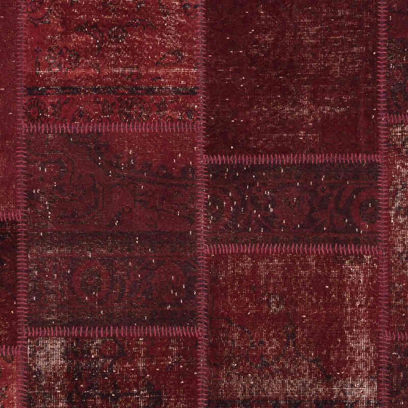 Patchwork Hand-Knotted Turkish Rug - 6' 7" x 9' 11" (79" x 119") - K0080914