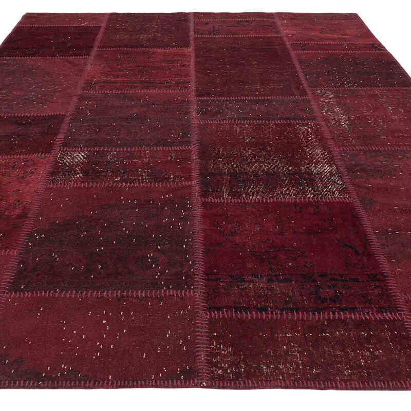 Patchwork Hand-Knotted Turkish Rug - 6' 7" x 9' 11" (79" x 119") - K0080914