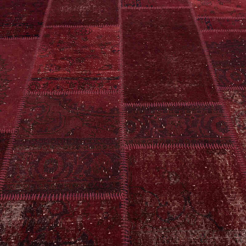Patchwork Hand-Knotted Turkish Rug - 6' 7" x 9' 11" (79" x 119") - K0080914