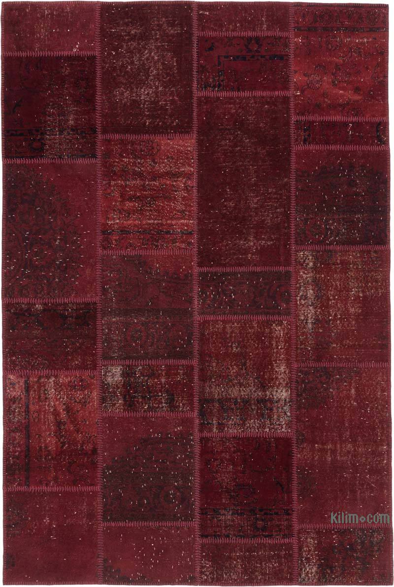 Patchwork Hand-Knotted Turkish Rug - 6' 7" x 9' 11" (79" x 119") - K0080914