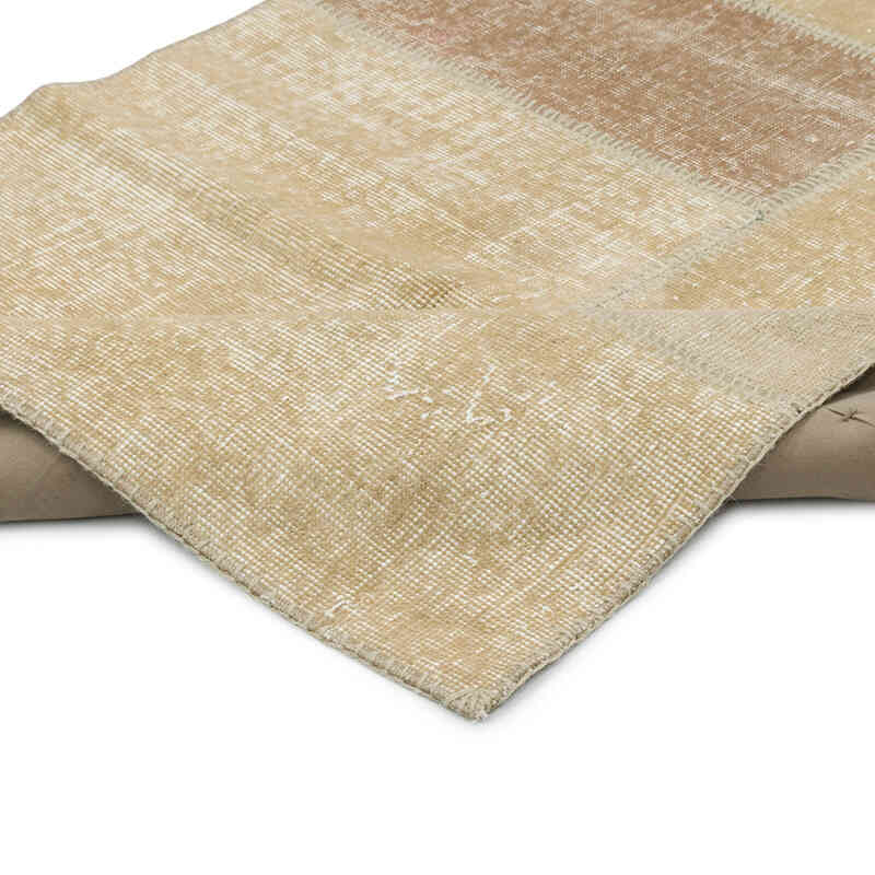 Patchwork Hand-Knotted Turkish Rug - 3' 3" x 8' 3" (39" x 99") - K0080917