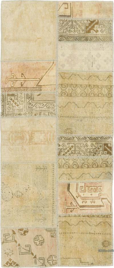Patchwork El Dokuma Halı - 88 cm x 208 cm