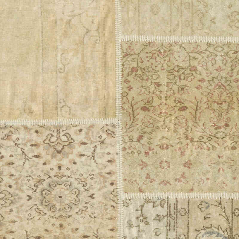 Patchwork Hand-Knotted Turkish Rug - 6' 7" x 9' 10" (79" x 118") - K0080926