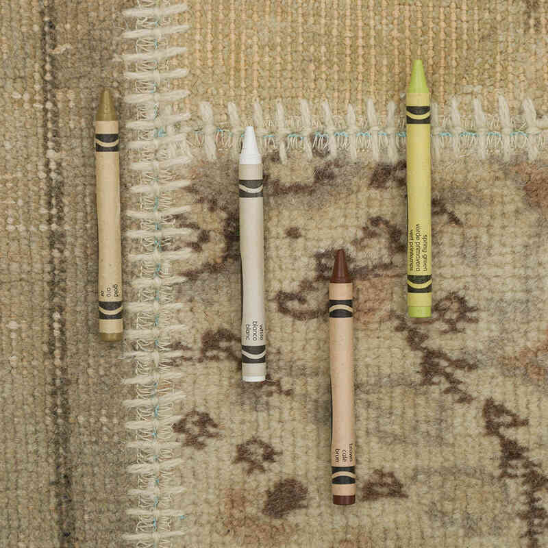 Patchwork Hand-Knotted Turkish Rug - 6' 7" x 9' 10" (79" x 118") - K0080926