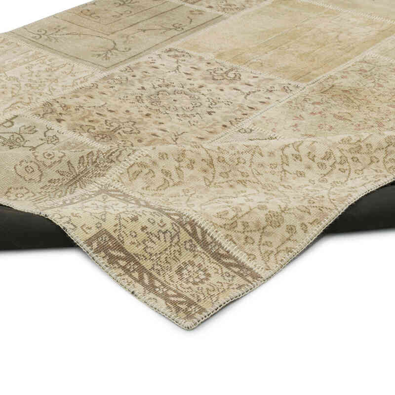 Patchwork Hand-Knotted Turkish Rug - 6' 7" x 9' 10" (79" x 118") - K0080926