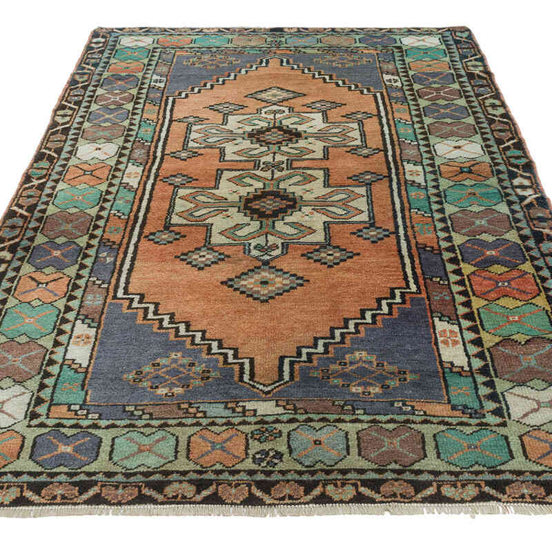 Vintage Turkish Hand-Knotted Rug - 3' 10" x 6' 11" (46" x 83") - K0080931