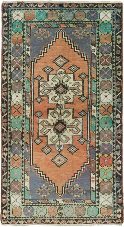 Vintage Turkish Hand-Knotted Rug - 3' 10" x 6' 11" (46" x 83")