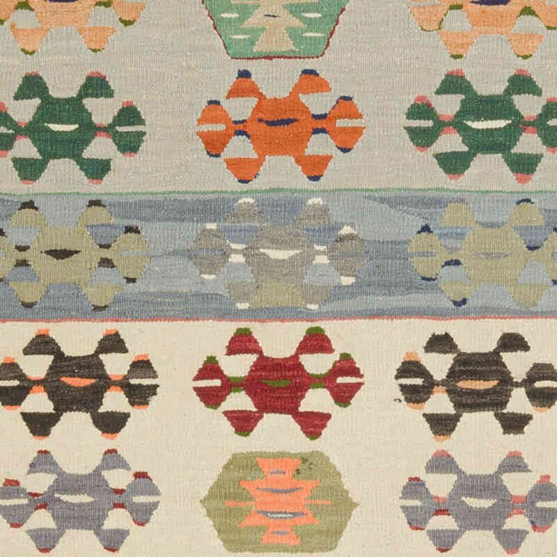 New Turkish Handwoven Kilim Runner - 3' 5" x 9' 10" (41" x 118") - K0080972