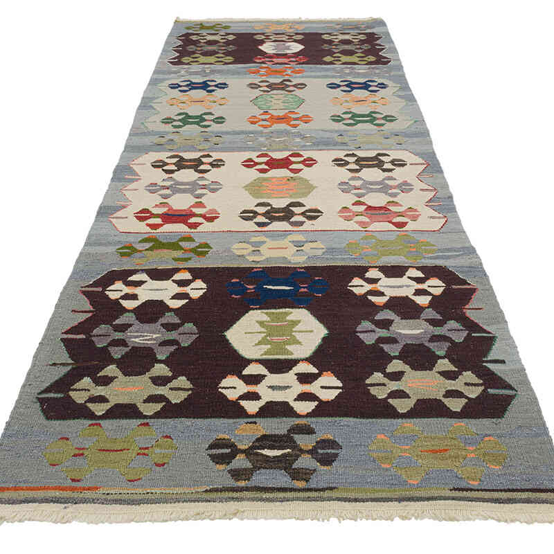 New Turkish Handwoven Kilim Runner - 3' 5" x 9' 10" (41" x 118") - K0080972