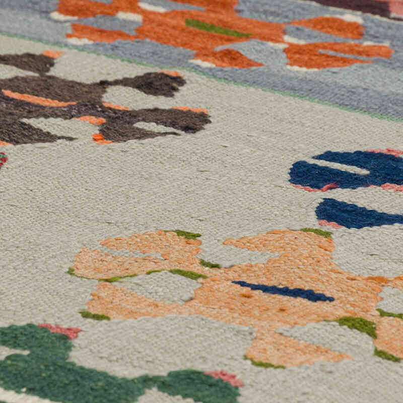 New Turkish Handwoven Kilim Runner - 3' 5" x 9' 10" (41" x 118") - K0080972