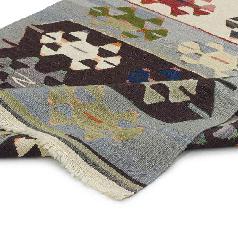 New Turkish Handwoven Kilim Runner - 3' 5" x 9' 10" (41" x 118") - K0080972