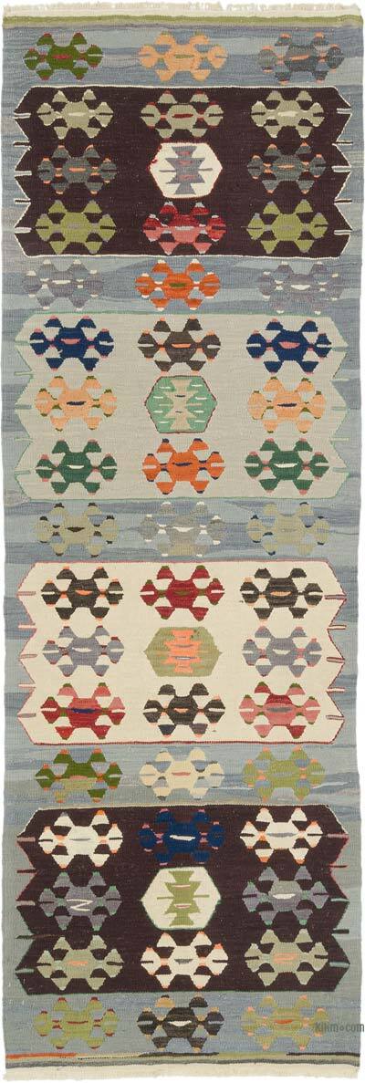 New Turkish Handwoven Kilim Runner - 3' 5" x 9' 10" (41" x 118")