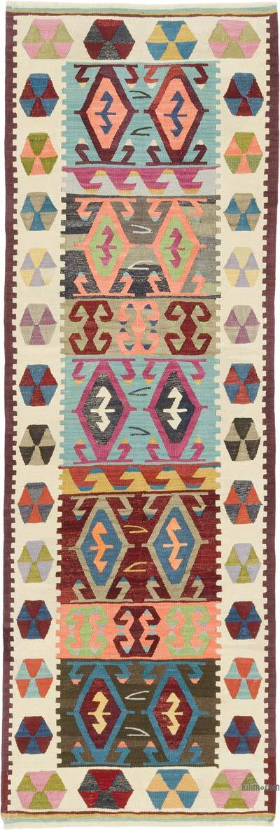 New Turkish Handwoven Kilim Runner - 3' 5" x 10'  (41" x 120")