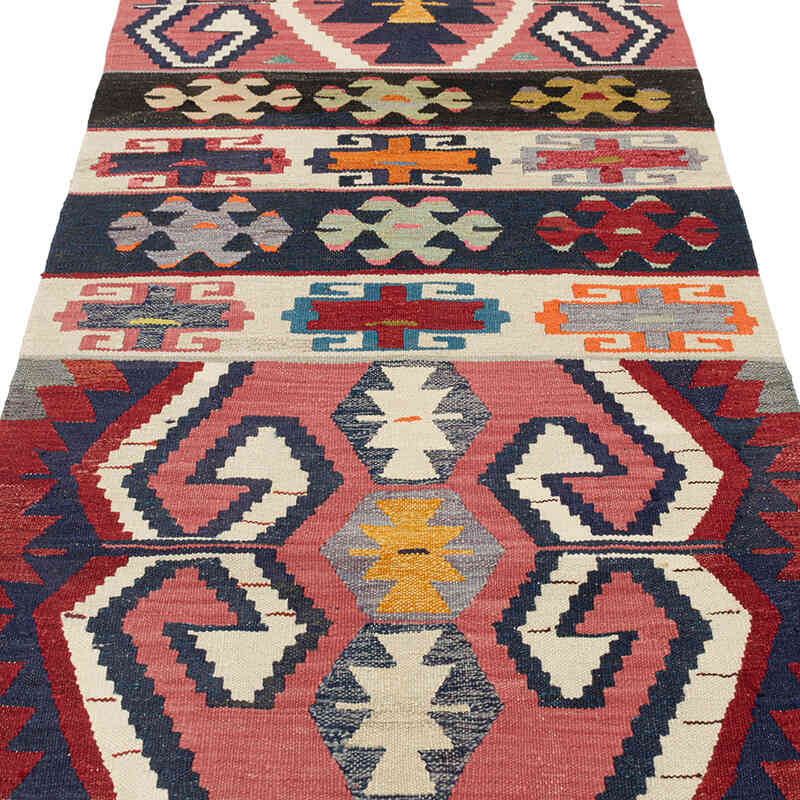 New Turkish Handwoven Kilim Runner - 3' 3" x 10' 8" (39" x 128") - K0080976