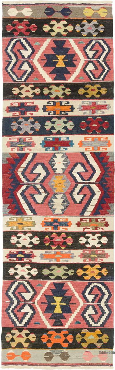 New Turkish Handwoven Kilim Runner - 3' 3" x 10' 8" (39" x 128")
