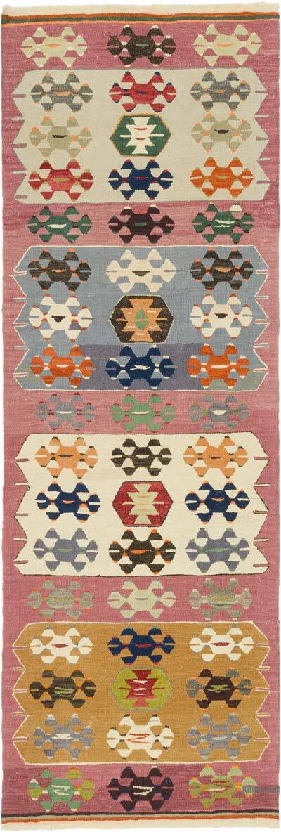 New Turkish Handwoven Kilim Runner - 3' 5" x 9' 11" (41" x 119")