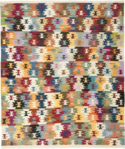 New Turkish Handwoven Kilim Rug - 12' 6" x 15' 1" (150" x 181")