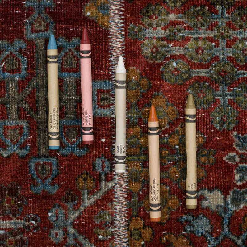 Vintage Turkish Hand-Knotted Rug - 7' 1" x 9' 1" (85" x 109") - K0080992