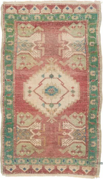 El Dokuma Vintage Halı - 56 cm x 95 cm